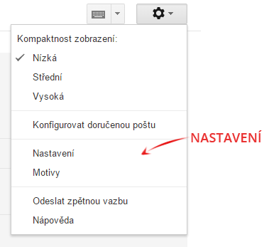 Nastavení účtu Gmail