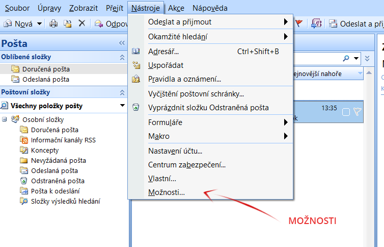 Outlook - nastavení